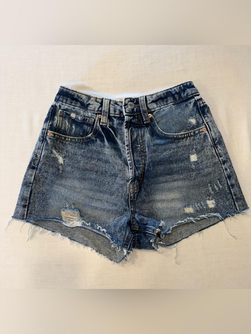 Wild Fable Highest Rise Cutoff Distressed Acid Wash Shorts 2